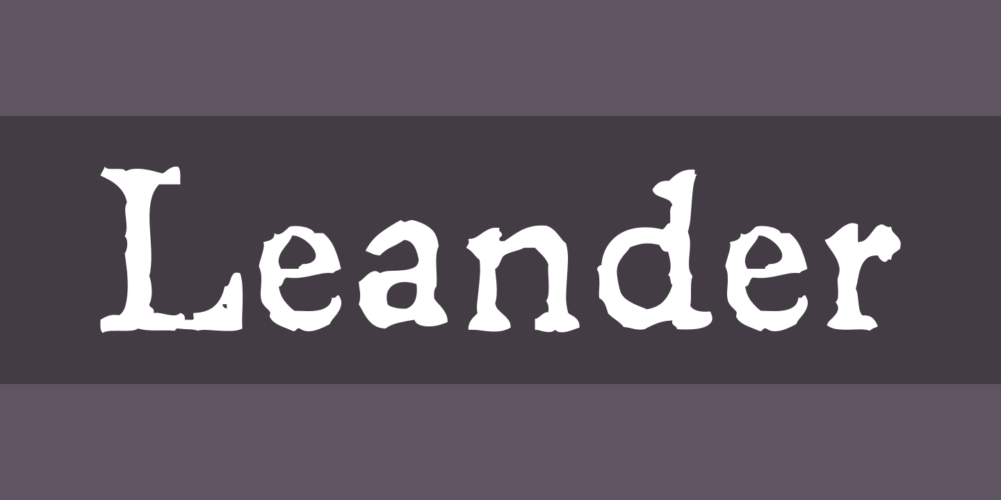 Пример шрифта Leander